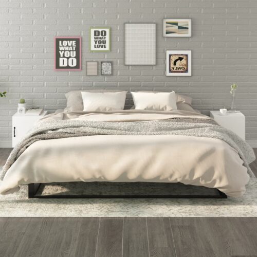 Bedside Cabinets 2pcs White Engineered Wood - Image 2