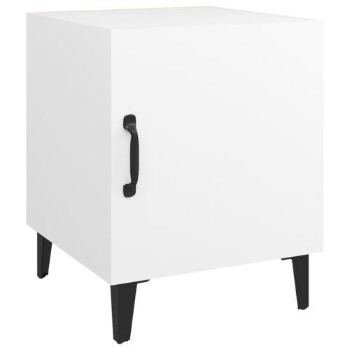 Bedside Cabinets 2pcs White Engineered Wood - Image 3