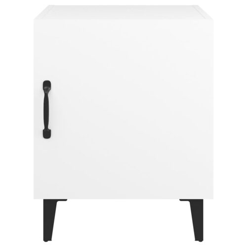 Bedside Cabinets 2pcs White Engineered Wood - Image 4