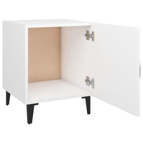 Bedside Cabinets 2pcs White Engineered Wood - Image 6