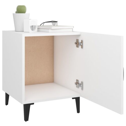 Bedside Cabinets 2pcs White Engineered Wood - Image 8
