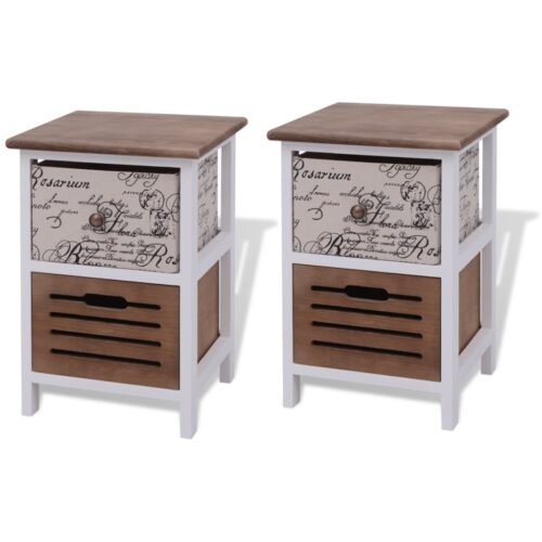 Bedside Cabinets 2pcs Wood