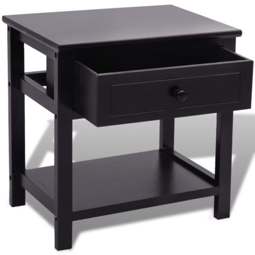 Bedside Cabinets 2pcs Wood Black - Image 4