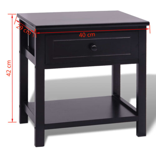 Bedside Cabinets 2pcs Wood Black - Image 6