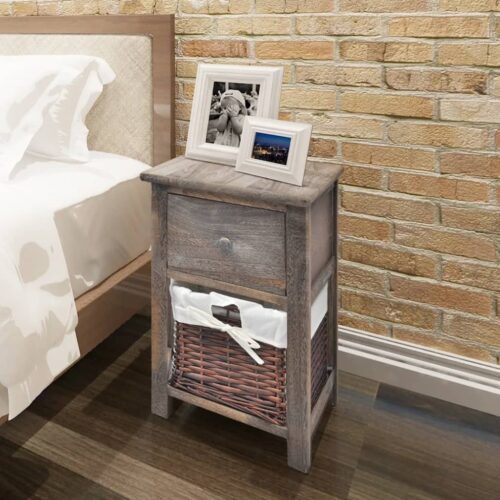 Bedside Cabinets 2pcs Wood Brown - Image 2
