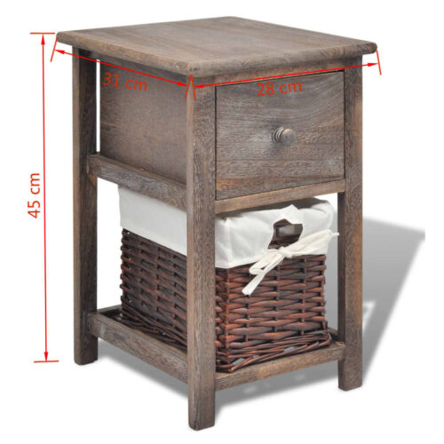 Bedside Cabinets 2pcs Wood Brown - Image 7