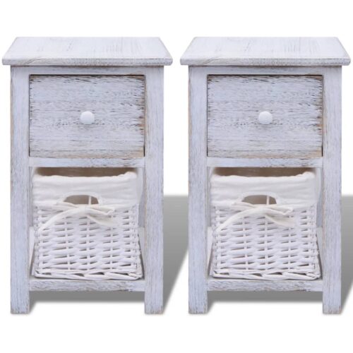 Bedside Cabinets 2pcs Wood White - Image 3