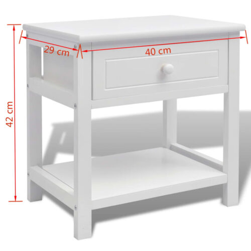 Bedside Cabinets 2pcs Wood White - Image 6