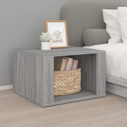 Bedside Table Grey Sonoma 57x55x36cm Engineered Wood - Image 2