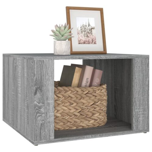 Bedside Table Grey Sonoma 57x55x36cm Engineered Wood - Image 4