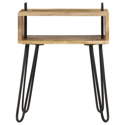 Bedside Table Solid Mango Wood 40x34x47cm - Image 2