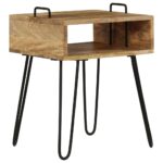 Bedside Table Solid Mango Wood 40x34x47cm