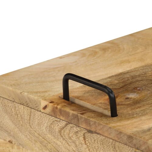 Bedside Table Solid Mango Wood 40x34x47cm - Image 4