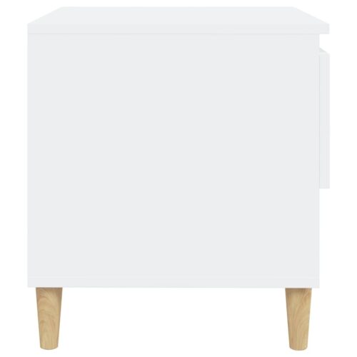 Bedside Table White 50x46x50cm Engineered Wood - Image 6