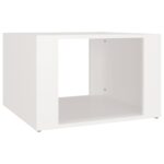 Bedside Table White 57x55x36cm Engineered Wood