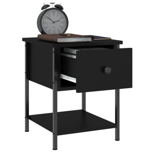 Bedside Tables 2pcs Black 34x35.5x45cm Engineered Wood - Image 5