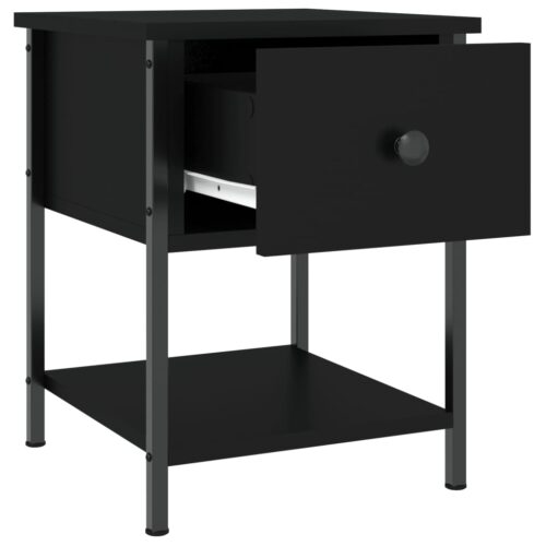 Bedside Tables 2pcs Black 34x35.5x45cm Engineered Wood - Image 6