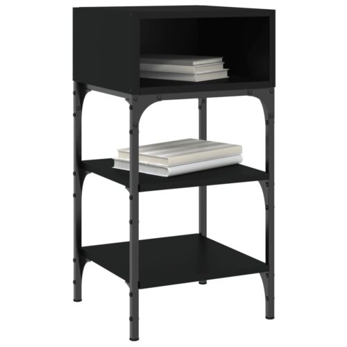 Bedside Tables 2pcs Black 35x34.5x70cm Engineered Wood - Image 3