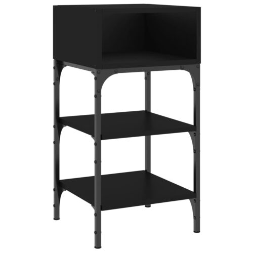 Bedside Tables 2pcs Black 35x34.5x70cm Engineered Wood - Image 4