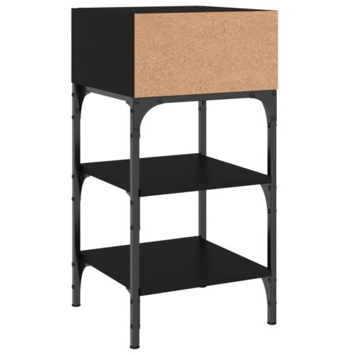 Bedside Tables 2pcs Black 35x34.5x70cm Engineered Wood - Image 7