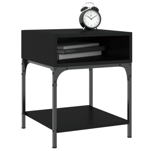 Bedside Tables 2pcs Black 40x41x50cm Engineered Wood - Image 3