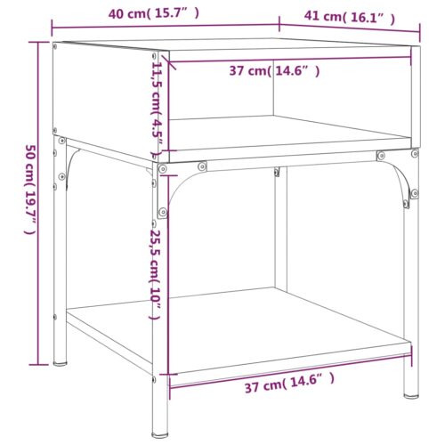 Bedside Tables 2pcs Black 40x41x50cm Engineered Wood - Image 10