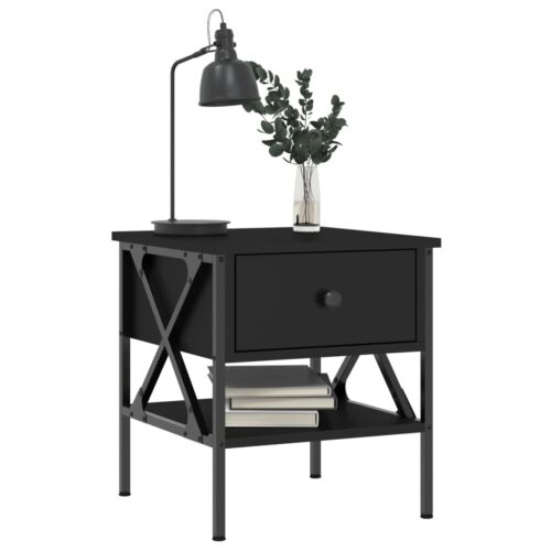 Bedside Tables 2pcs Black 40x42x45cm Engineered Wood - Image 3