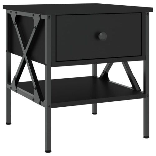 Bedside Tables 2pcs Black 40x42x45cm Engineered Wood - Image 5