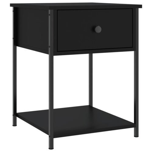 Bedside Tables 2pcs Black 44x45x58cm Engineered Wood - Image 3