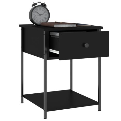 Bedside Tables 2pcs Black 44x45x58cm Engineered Wood - Image 5