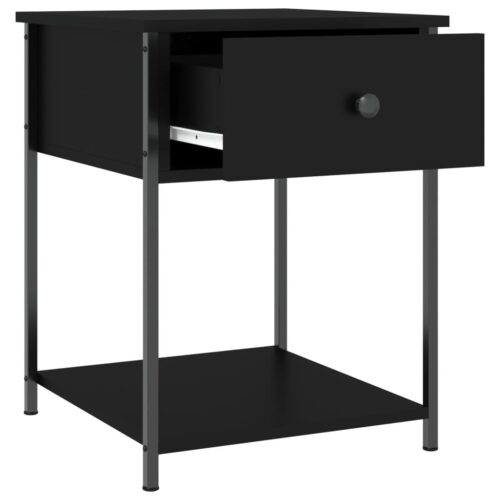 Bedside Tables 2pcs Black 44x45x58cm Engineered Wood - Image 6