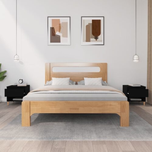 Bedside Tables 2pcs Black 50x46x50cm Engineered Wood - Image 3