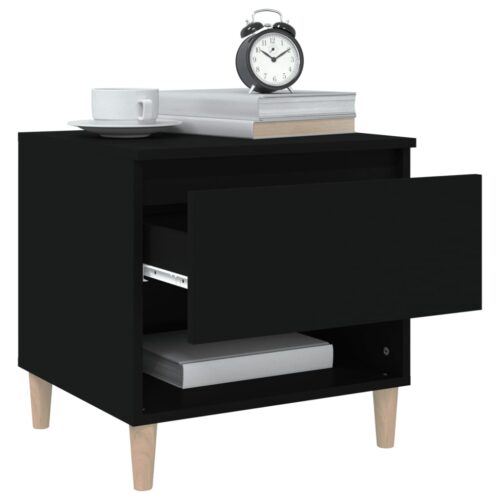 Bedside Tables 2pcs Black 50x46x50cm Engineered Wood - Image 4