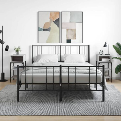 Bedside Tables 2pcs Grey Sonoma 35x34.5x70cm Engineered Wood - Image 2