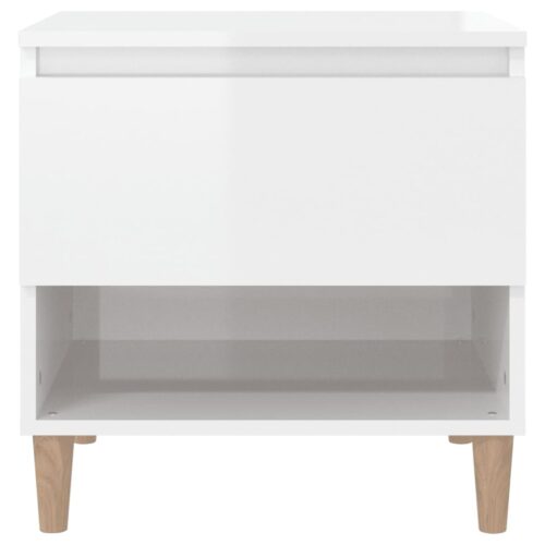 Bedside Tables 2pcs High Gloss White 50x46x50cm Engineered Wood - Image 5