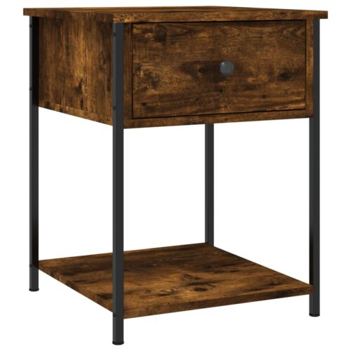 Bedside Tables 2pcs Smoked Oak 44x45x58cm Engineered Wood - Image 3