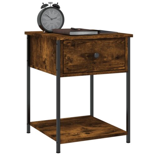 Bedside Tables 2pcs Smoked Oak 44x45x58cm Engineered Wood - Image 4
