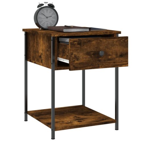 Bedside Tables 2pcs Smoked Oak 44x45x58cm Engineered Wood - Image 5