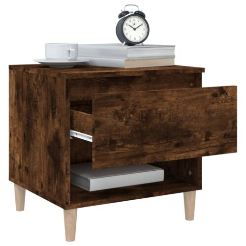Bedside Tables 2pcs Smoked Oak 50x46x50cm Engineered Wood - Image 5