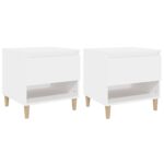 Bedside Tables 2pcs White 50x46x50cm Engineered Wood