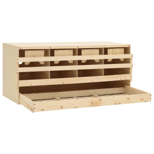 Chicken Laying Nest 4 Compartments 106x40x45cm Solid Pine Wood - Image 3