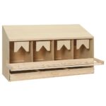 Chicken Laying Nest 4 Compartments 106x40x59cm Solid Pine Wood