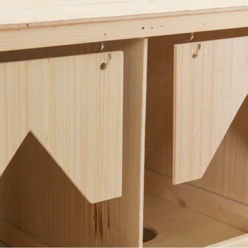 Chicken Laying Nest 4 Compartments 106x40x59cm Solid Pine Wood - Image 8