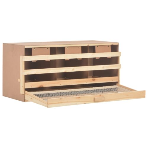 Chicken Laying Nest 3 Compartments 96x40x45cm Solid Pine Wood - Image 3
