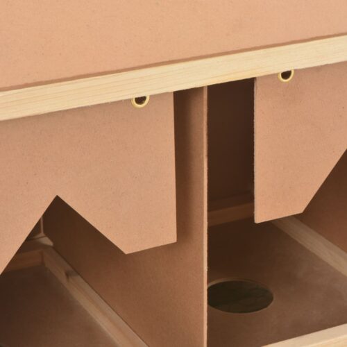 Chicken Laying Nest 3 Compartments 96x40x45cm Solid Pine Wood - Image 8