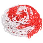 Warning Chain Red White 100m 6mm Plastic