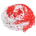 Warning Chain Red White 100m 4mm Plastic