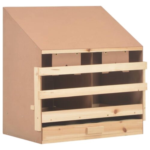 Chicken Laying Nest 2 Compartments 63x40x65cm Solid Pine Wood - Image 2