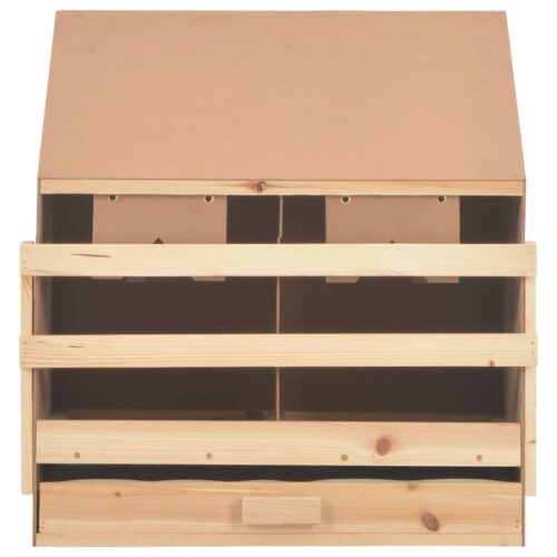 Chicken Laying Nest 2 Compartments 63x40x65cm Solid Pine Wood - Image 5