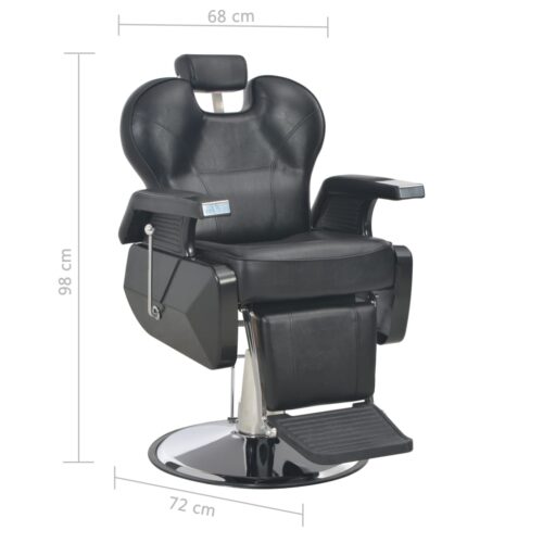 Barber Chair Black 72x68x98cm Faux Leather - Image 11